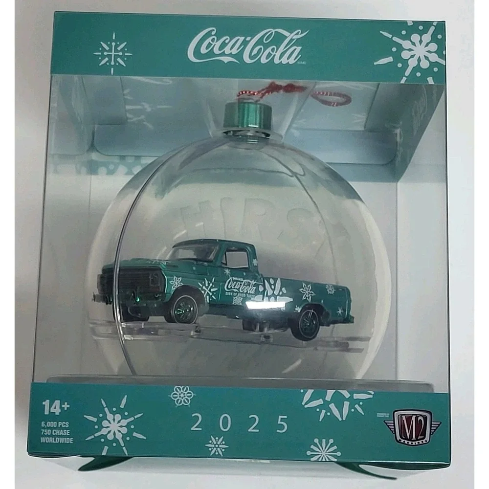 2025 M2 Machines Christmas Ornament Chase - Coca-Cola 1969 Ford F-100 Ranger